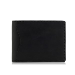 Mały portfel męski skórzany na karty kredytowe czarny ZC03